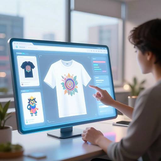 Futuristic T-Shirt AI Design Interface