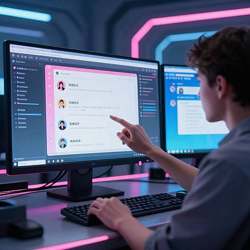 Futuristic AI Command Center Interface