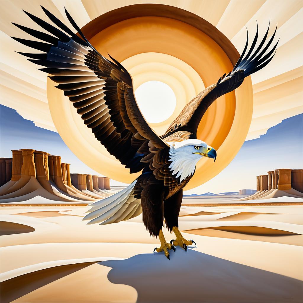 Majestic Eagle in a Desert Landscape