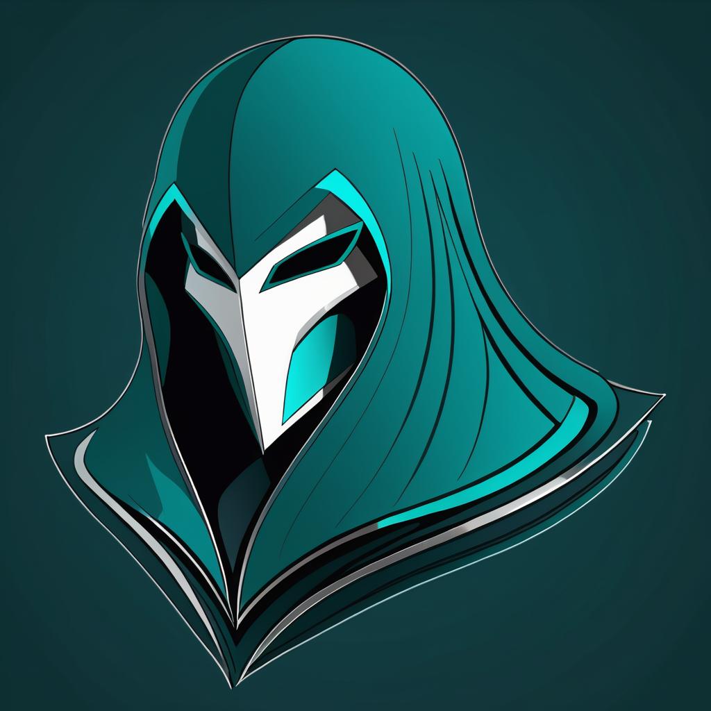 Dark Teal and Silver Specter Sketch Art