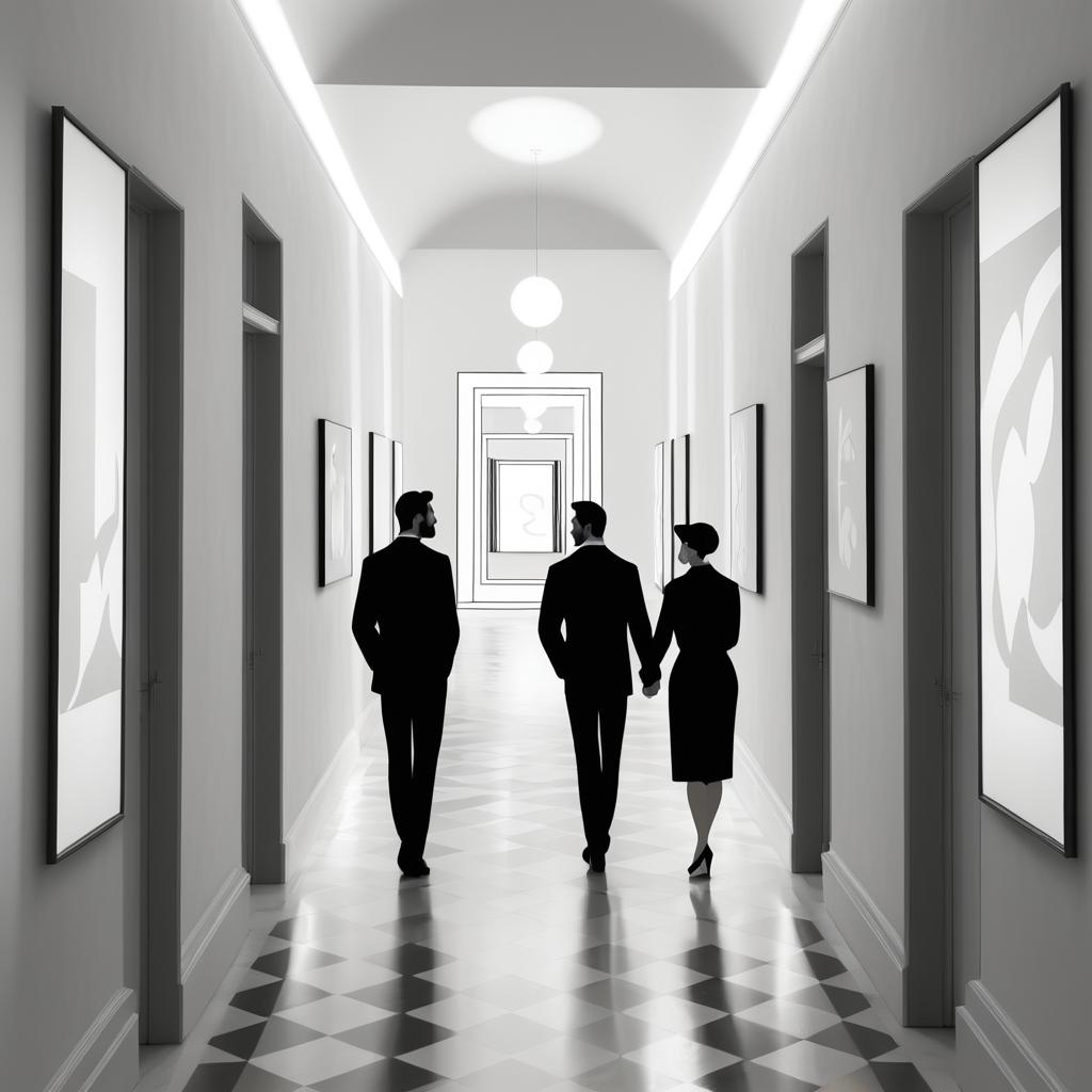 Matisse-Inspired Corridor with Couple