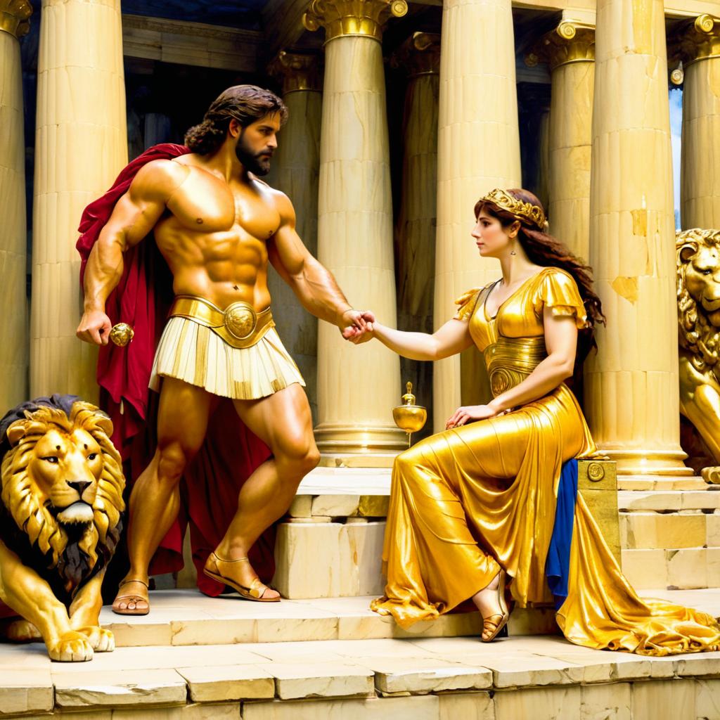 Hercules and Megara's Mythical Encounter