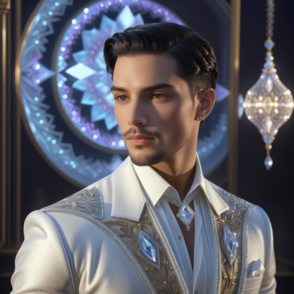 Luxe Fantasy Portrait of Hispanic Man