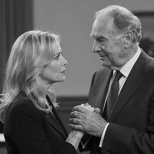 Tender Moment: Black-and-White Portrait