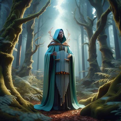 Ethereal Spirit Singer in Mystical Forest Ethereal Spirit Singer in Mystical Forest