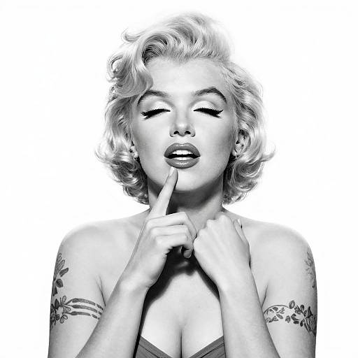 Vintage Glamour Woman with Tattoos