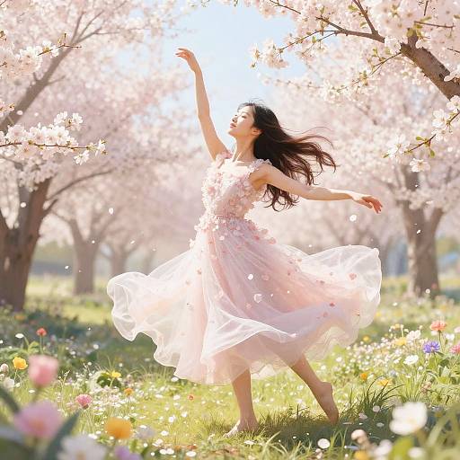 Enchanting Dance in a Dreamy Landscape