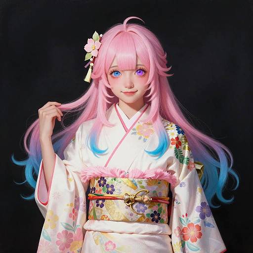 Sangonomiya Kokomi in Floral Kimono