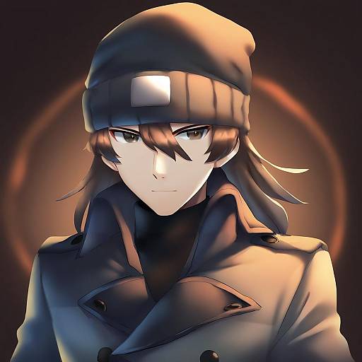 Illustration of Aragaki shinjirou, persona in the style of Okame nin