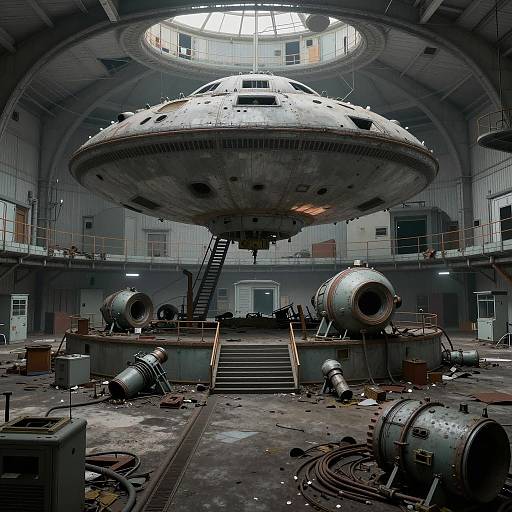 Abandoned Soviet UFO Repair Facility Interior