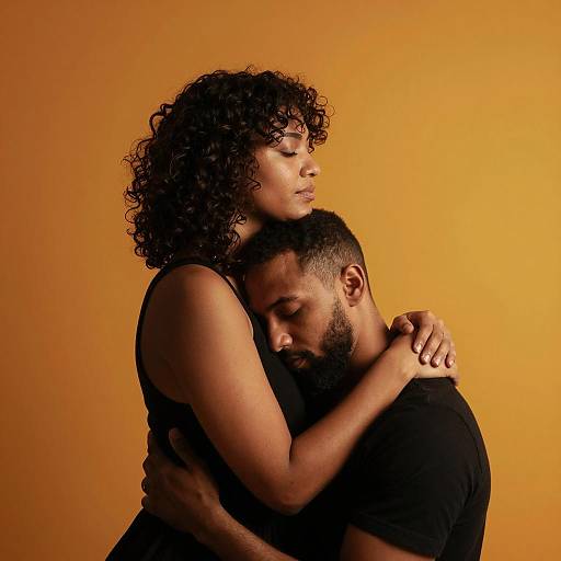 Intimate Embrace in Vibrant Glow