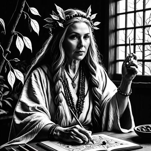 Wise Druid Woman Teaching Magic