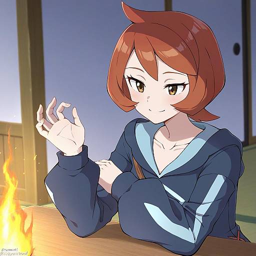 Illustration of Arezu (pokemon), pokemon in the style of Asiri senpai