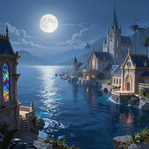 Serene Velaris Coastal Fantasy Wallpaper