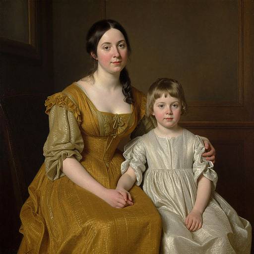 Classical Mother and Child Portrait