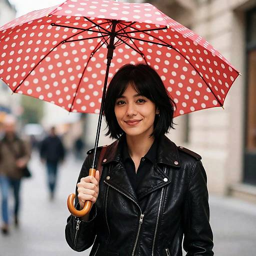 Urban Chic: Woman with Umbrella