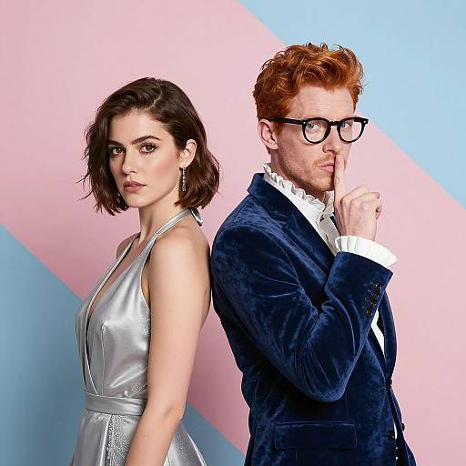 Stylish Couple Back to Back