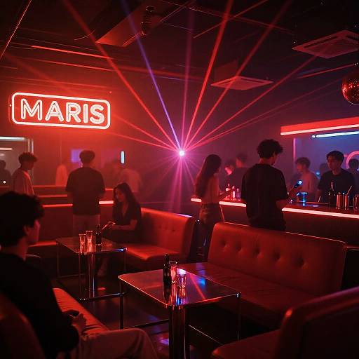 Retro-Futuristic Red Club Vibes