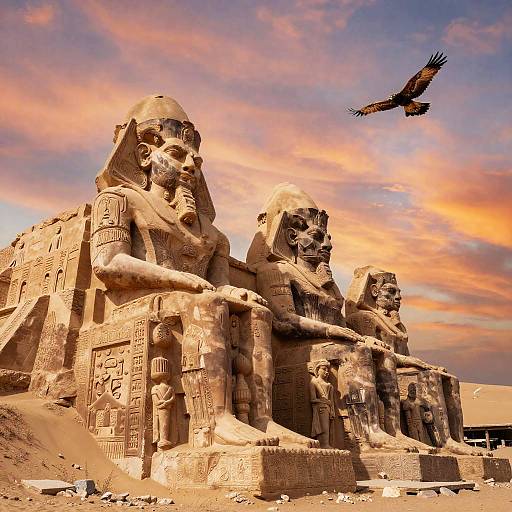 Ancient Desert Ruins at Sunrise