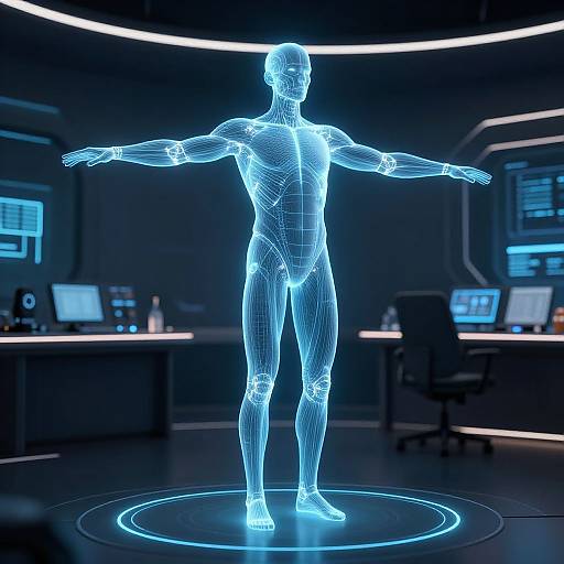 Futuristic Control Net Open Pose Display