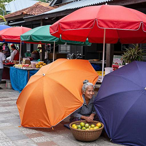 Vibrant Southeast Asian Market Scene