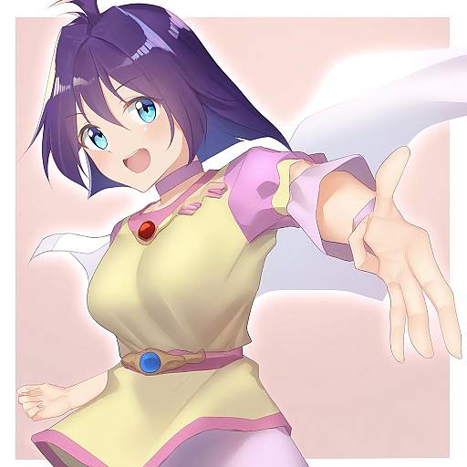 Illustration of Amelia wil tesla seyruun, slayers in the style of Pallad