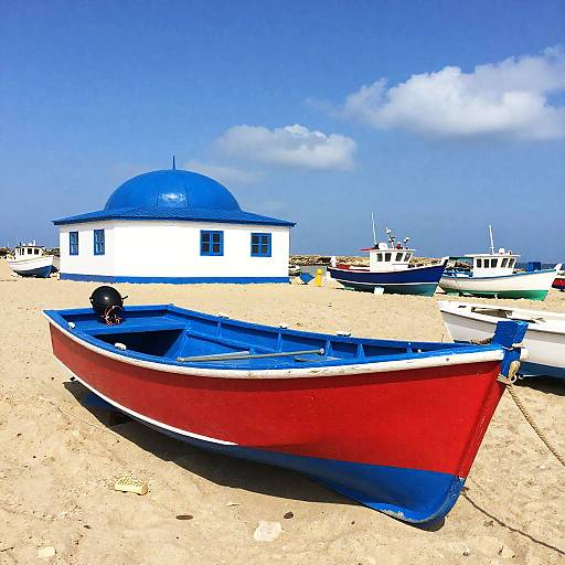 Vibrant Mediterranean Coastal Scene