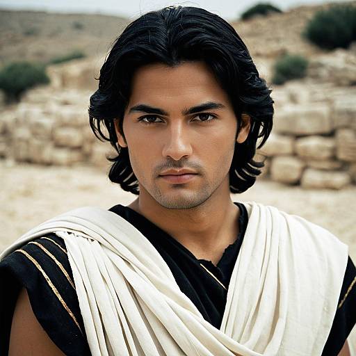 Realistic Greek Costume Portrait of a Boy