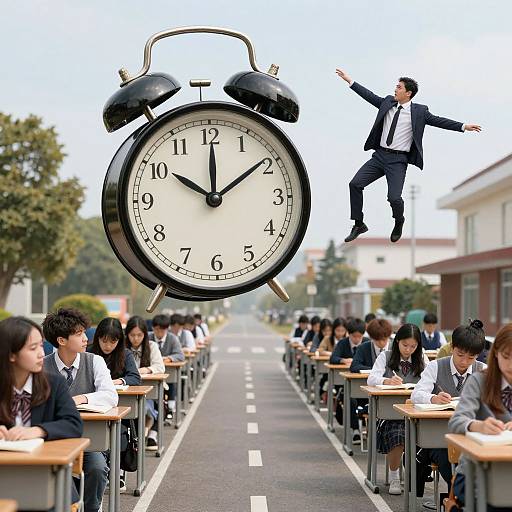 Surreal Clock Leap in Education