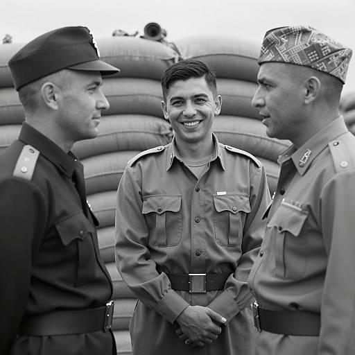 Historical Military Portrait in Black-and-White
