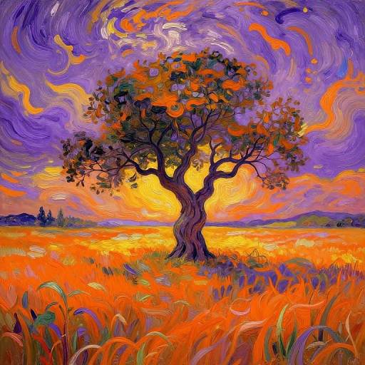 Surreal Dreamscape with Enigmatic Tree