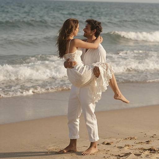 Romantic Beach Photograph of a Couple