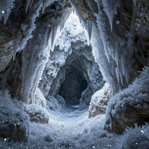 Ethereal Frosted Glittering Cave