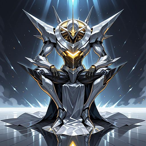 Futuristic Aluminum Woman with Inner Glow