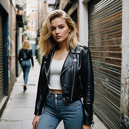 Fashion Model with Honey Blonde Hairstyle