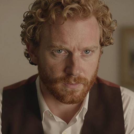 Intense Portrait of a White Man