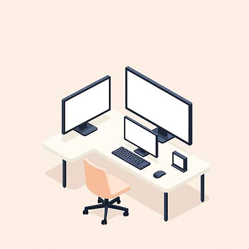 Isometric Modern Workspace Illustration