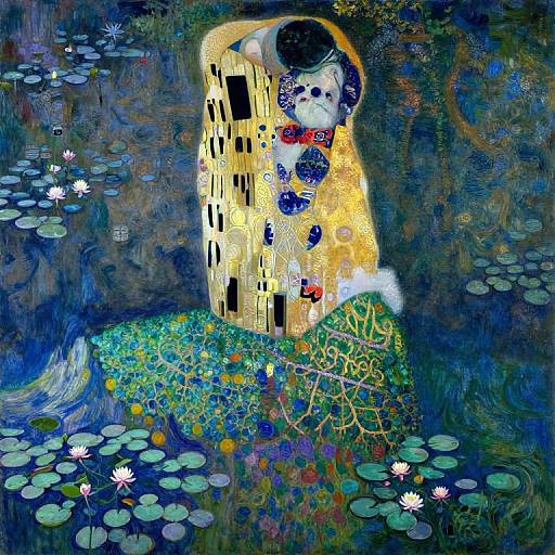 Tranquil Water Garden Fusion Art