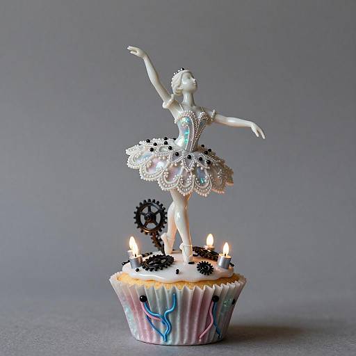 Porcelain Cupcake Automaton Ballerina Portrait
