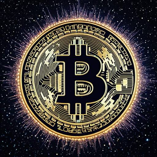Cosmic Bitcoin Logo Illustration