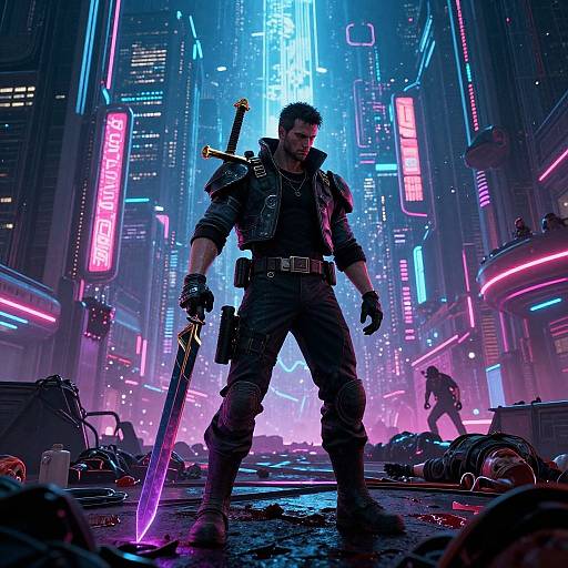 Cyberpunk Lone Warrior Cinematic