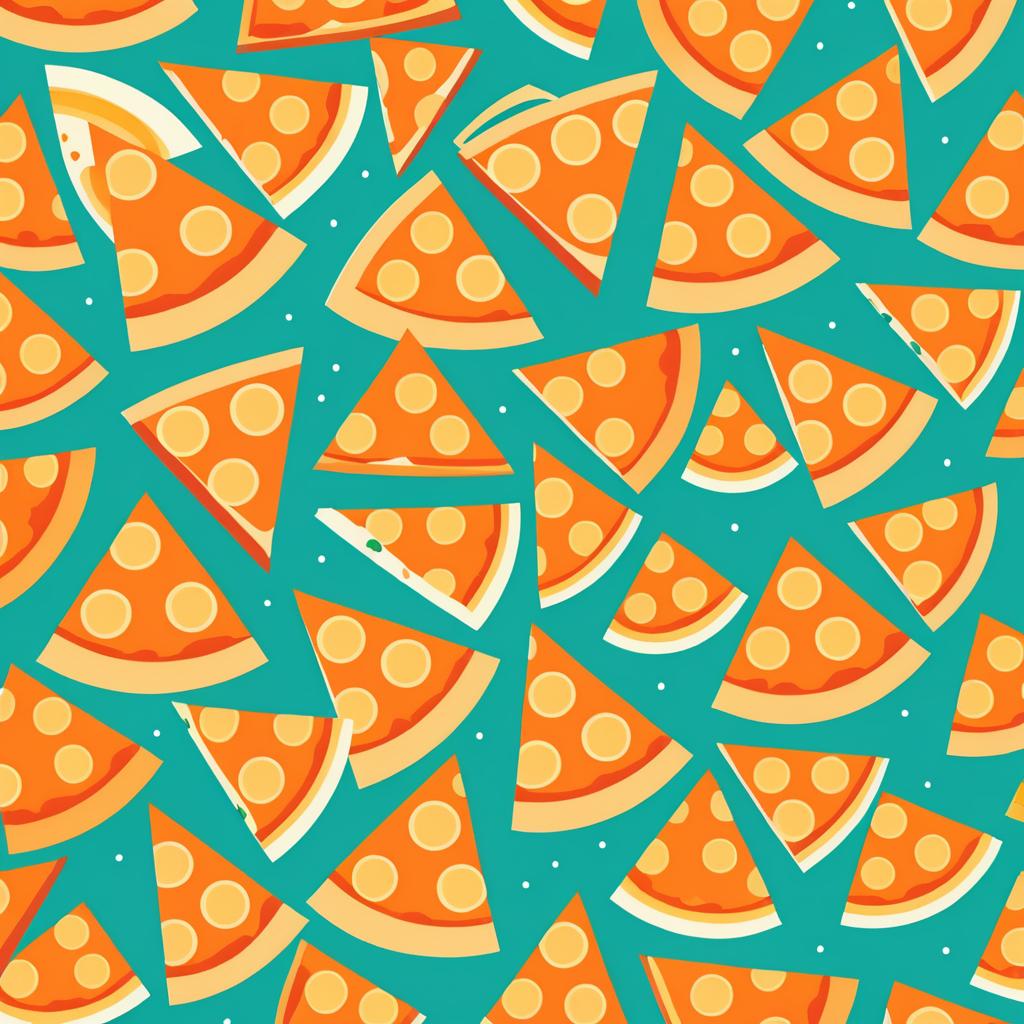 Playful Pizza Slice Pattern Design