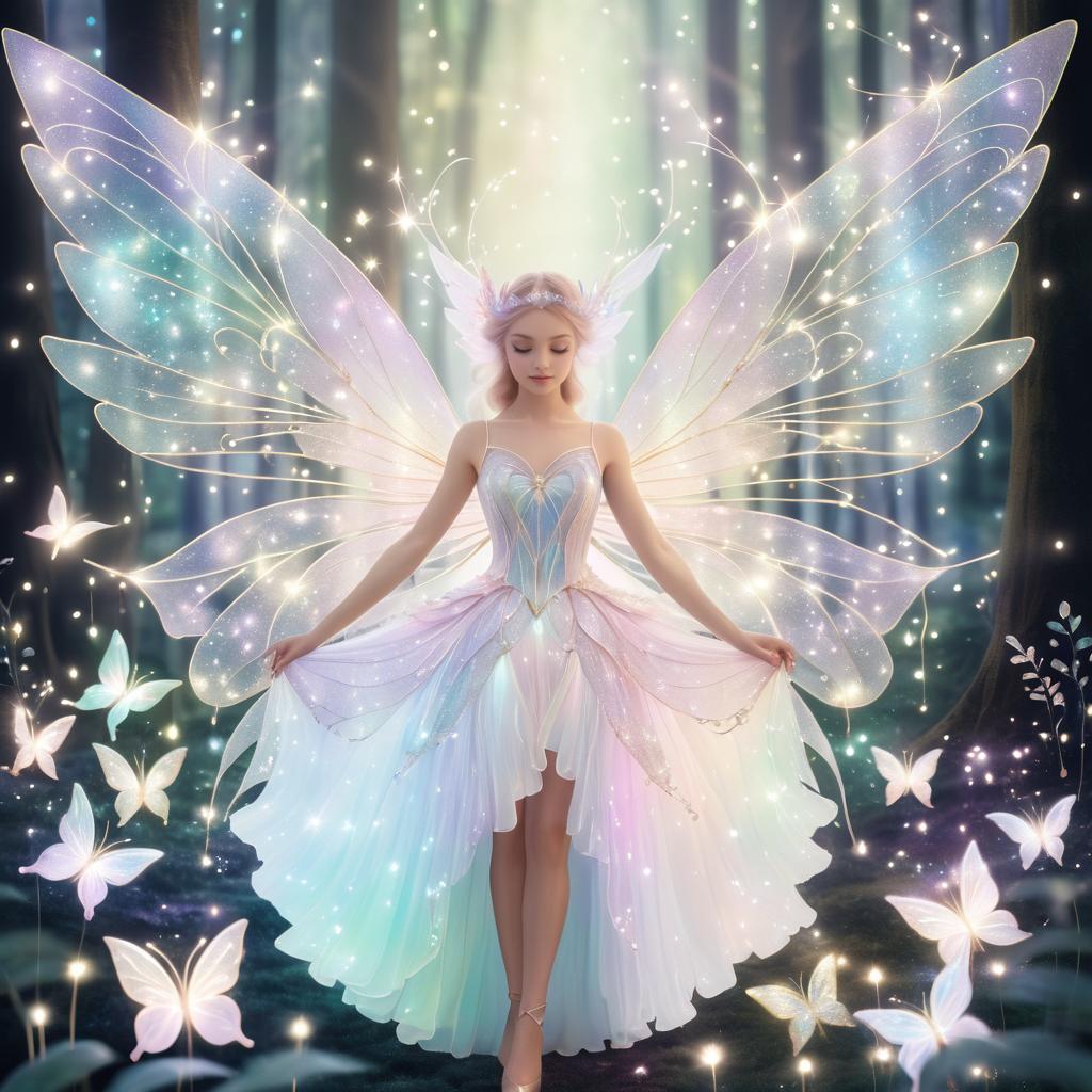 Enchanted Fairy in a Sparkling Forest