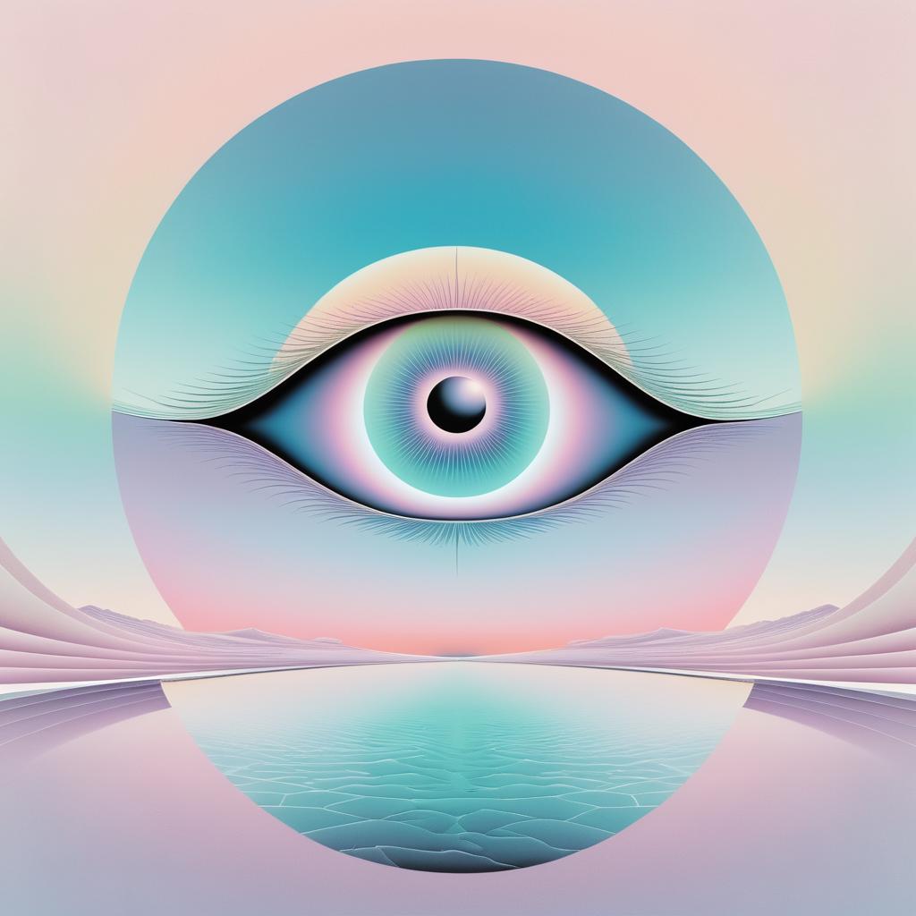 Surreal Eye Design in Dreamy Pastels