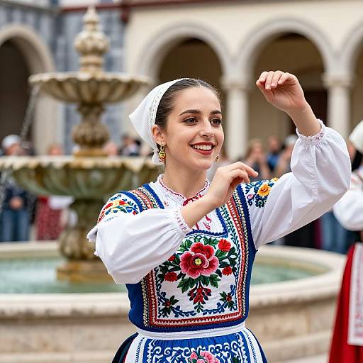 Portuguese Folk Dancer in Sintra Festival