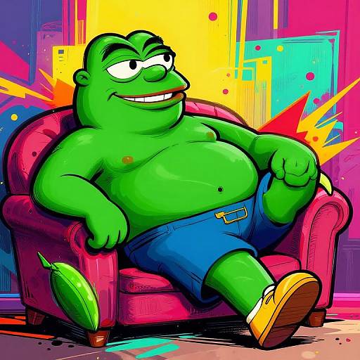 Pepe Fat Graffiti Street Art