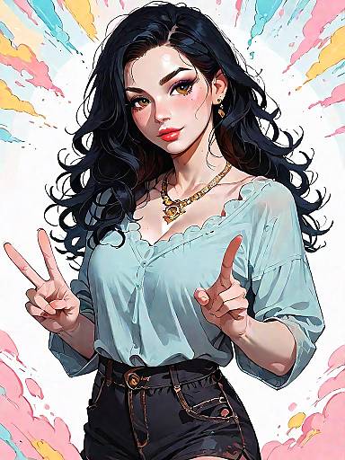 Chic Casual Girl in Stylish Outfit