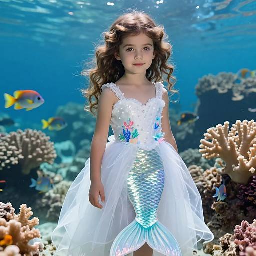 Whimsical Mermaid Wedding Portrait