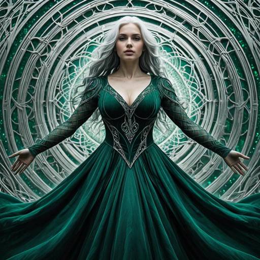 Ethereal Woman with Silver Hair Artwork