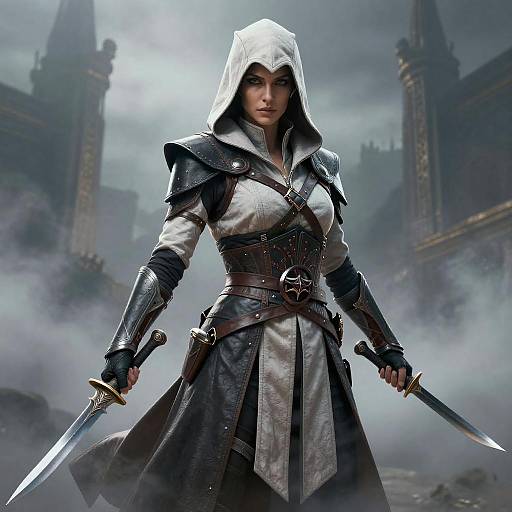 Mysterious Hooded Assassin Cosplay Portrait